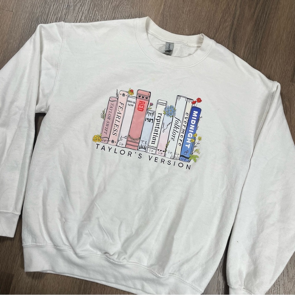 Taylor Swift Taylor Version‎ Album Tour Sweatshirt Unisex SZ M Crewneck Pullover